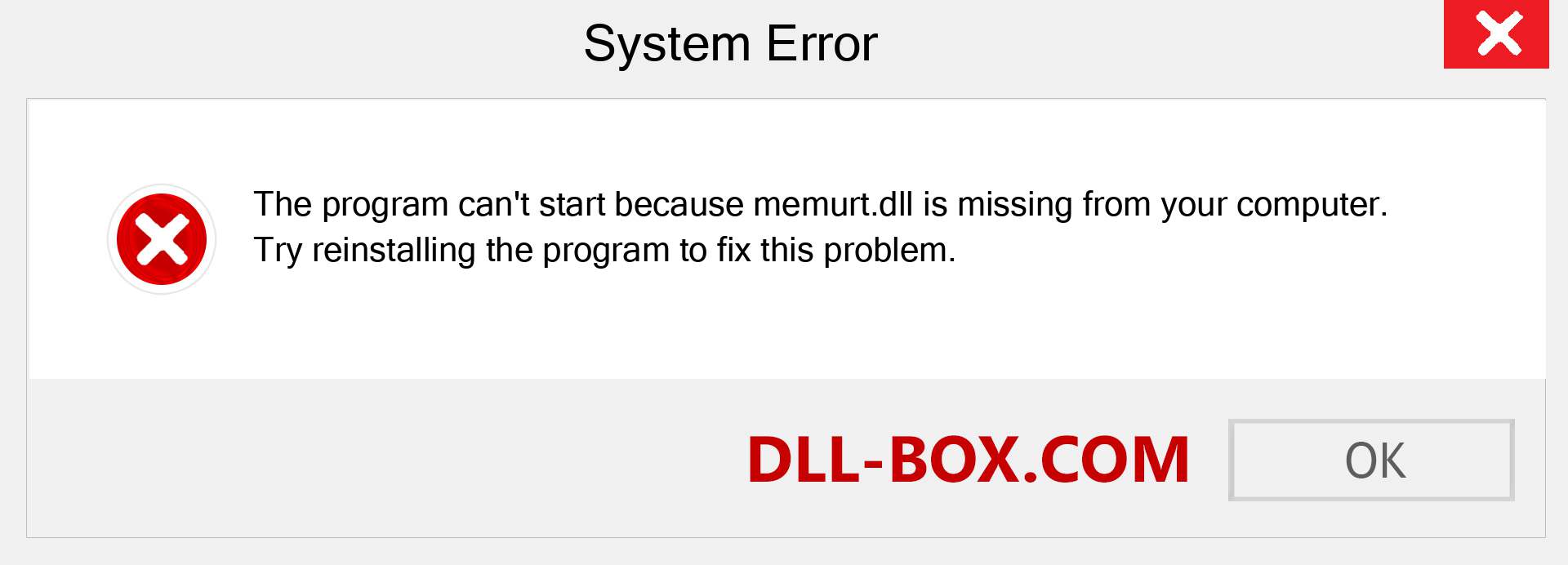  memurt.dll file is missing?. Download for Windows 7, 8, 10 - Fix  memurt dll Missing Error on Windows, photos, images